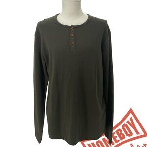 Edge Men's Olive Long Sleeve Henley